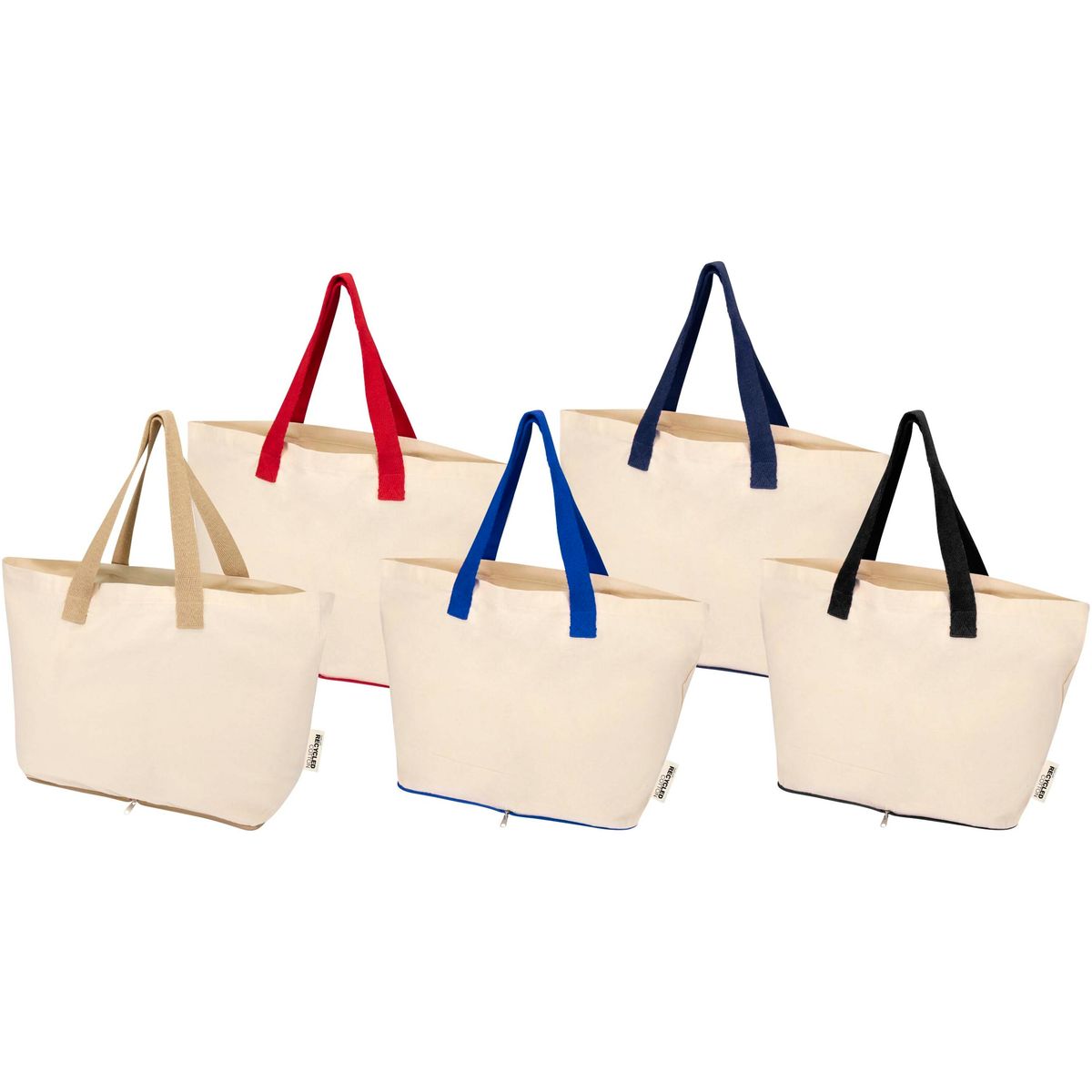 Bolsas de tela plegables recicladas 140 g/m², 12 litros