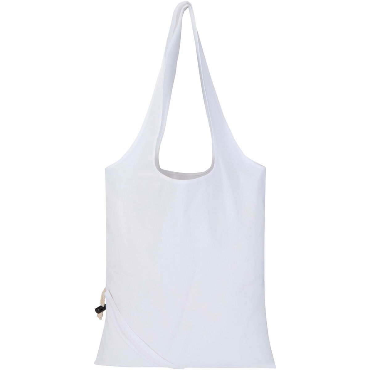 Bolsas de tela plegables recicladas con cordón, 140 g/m², 7 litros