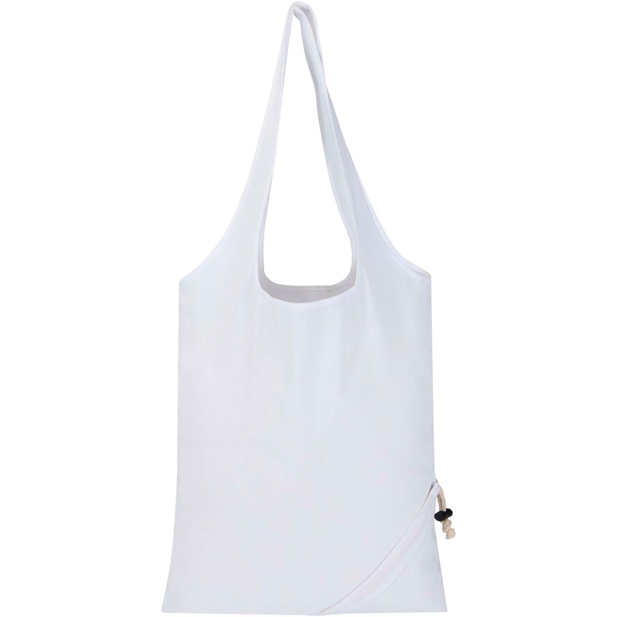 Bolsas de tela plegables recicladas con cordón, 140 g/m², 7 litros