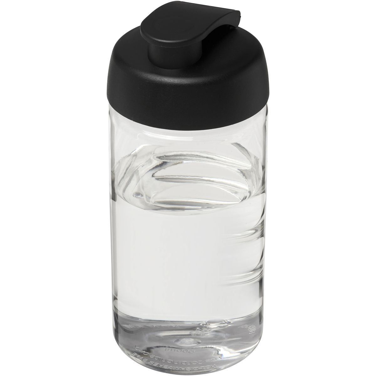 Botellas deportivas de PET de 500 ml con agarre para los dedos y tapa flip-cap