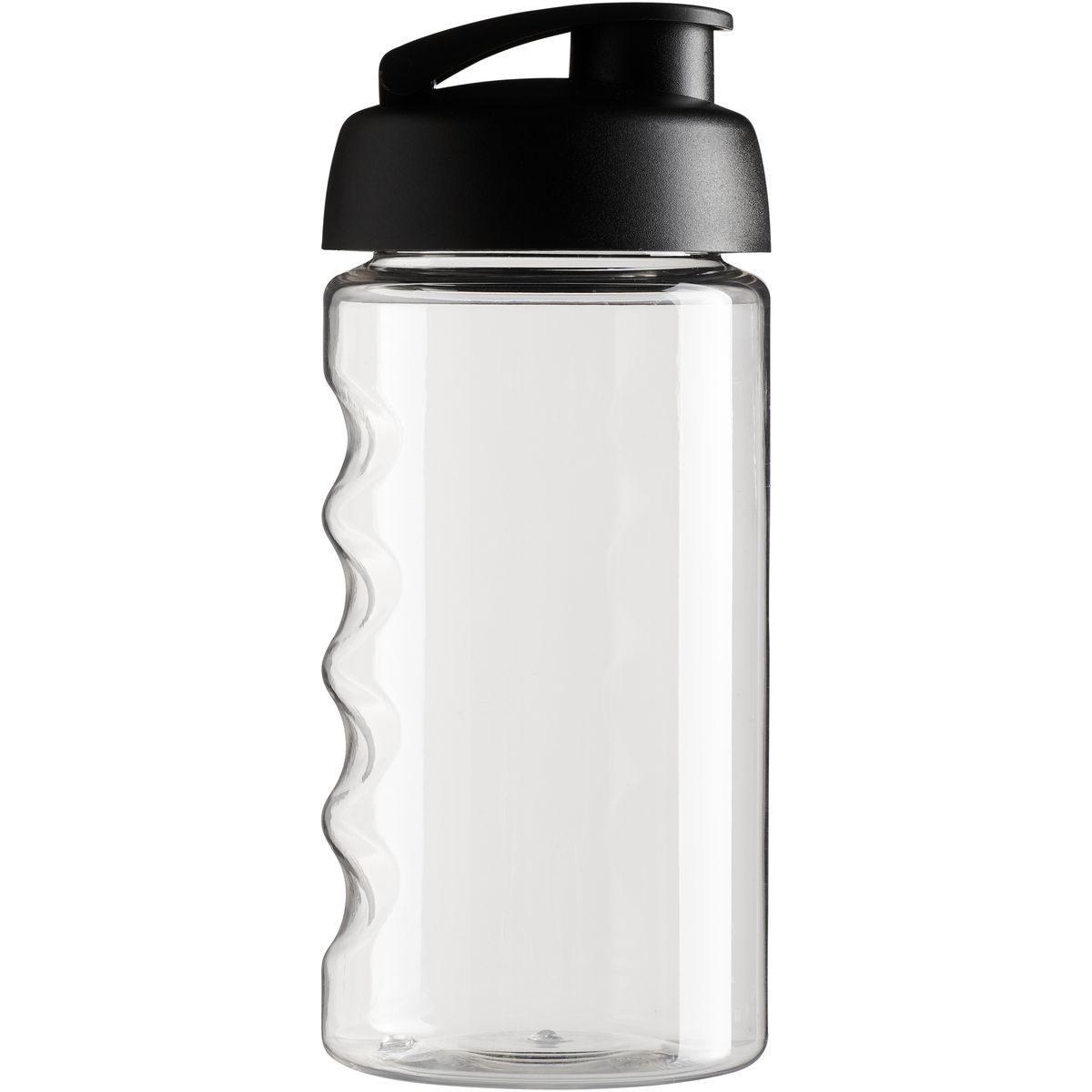 Botellas deportivas de PET de 500 ml con agarre para los dedos y tapa flip-cap