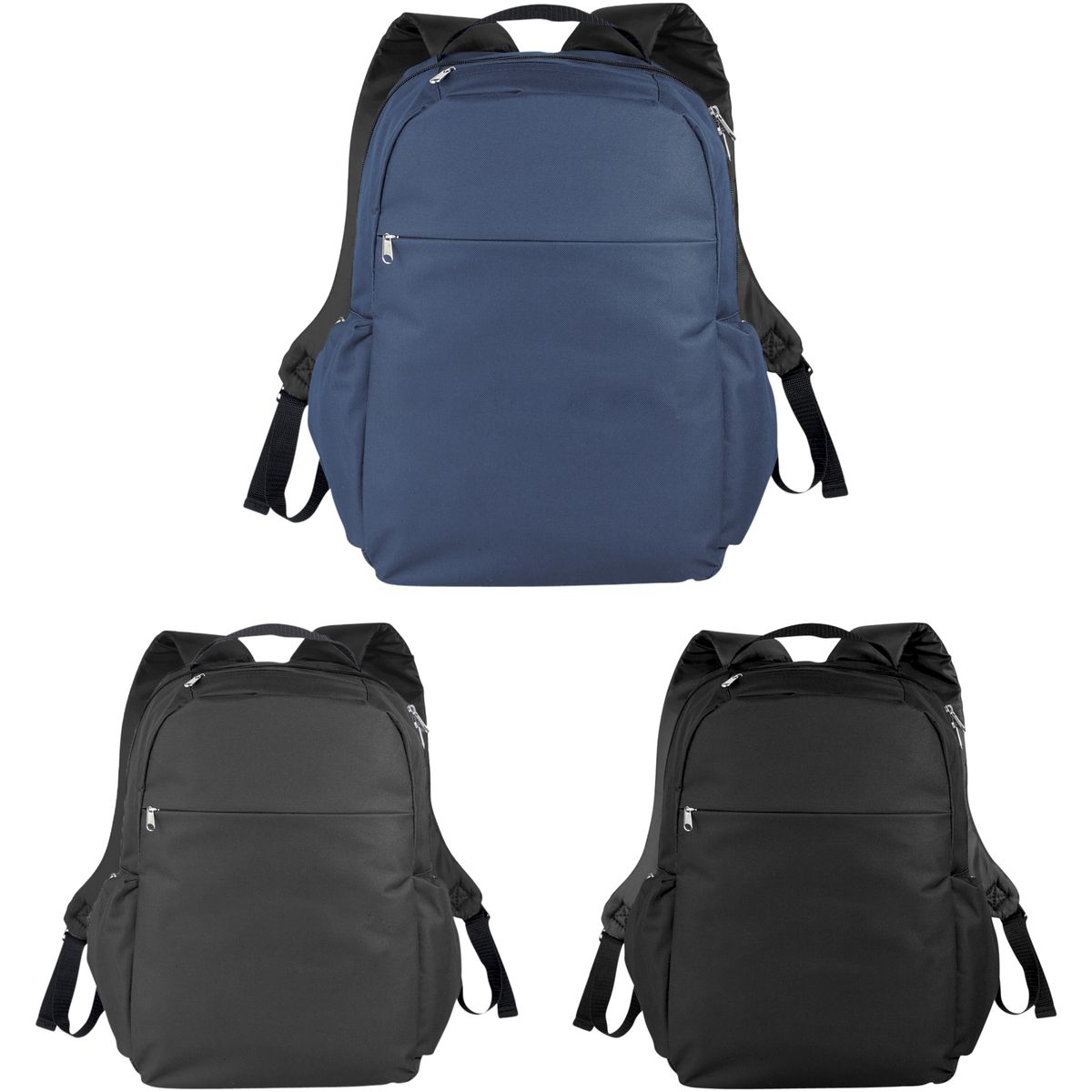 Mochilas para portátil de poliéster de 15 pulgadas con doble compartimento principal, 15 litros