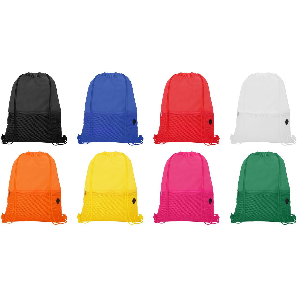 Mochilas de cuerdas de poliéster con bolsillo delantero de malla, 5 litros