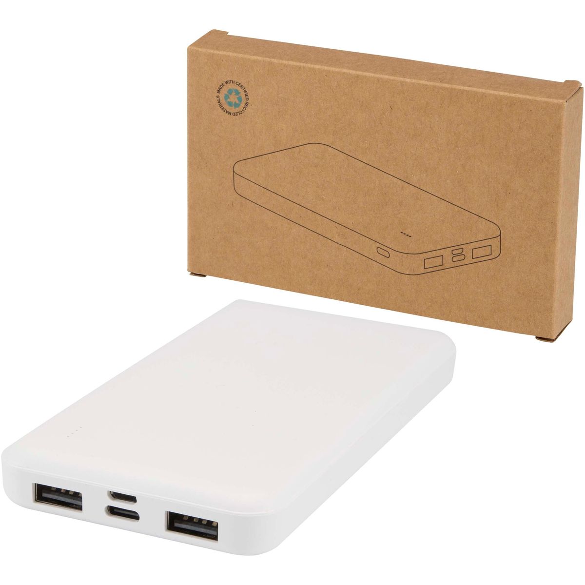 Power banks de 10.000 mAh, 10 W, de plástico reciclado