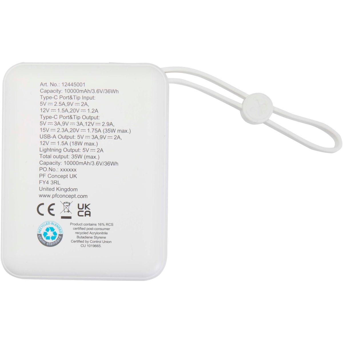 Power banks para tabletas de 10.000 mAh, 35 W, con cables integrados
