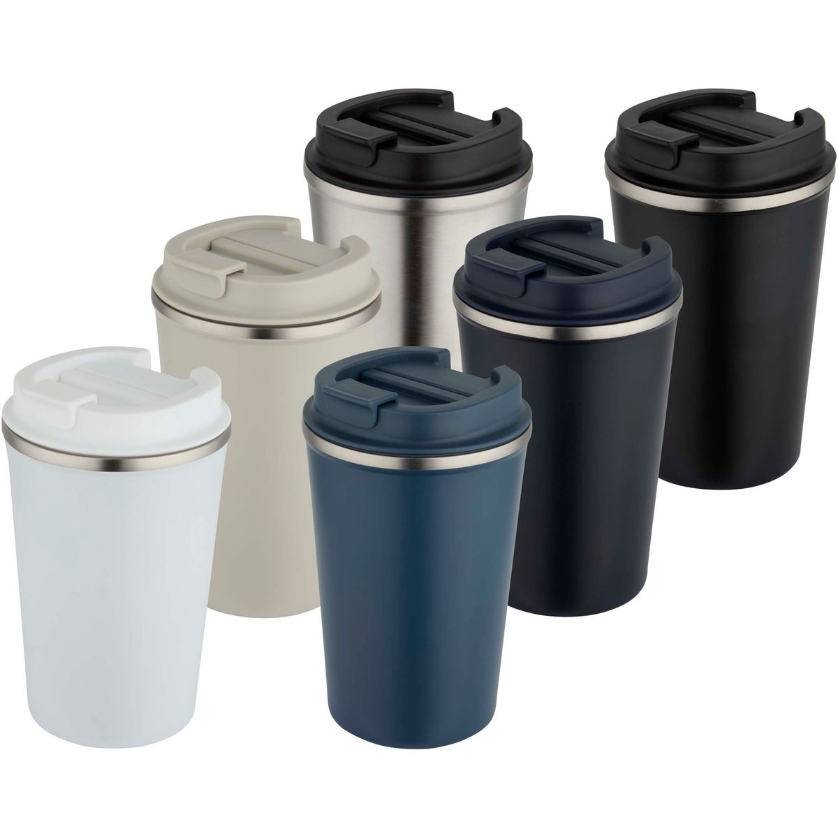 Vasos térmicos de acero inoxidable con aislamiento al vacío y acabado mate, 350 ml