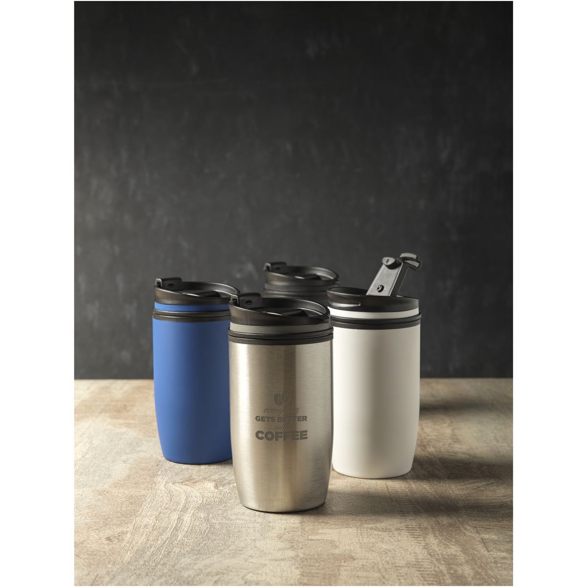 Vasos térmicos de acero inoxidable de 380 ml con aislamiento al vacío de cobre