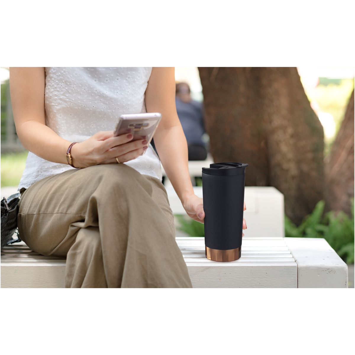 Vasos térmicos de acero inoxidable de 500 ml con aislamiento al vacío de cobre