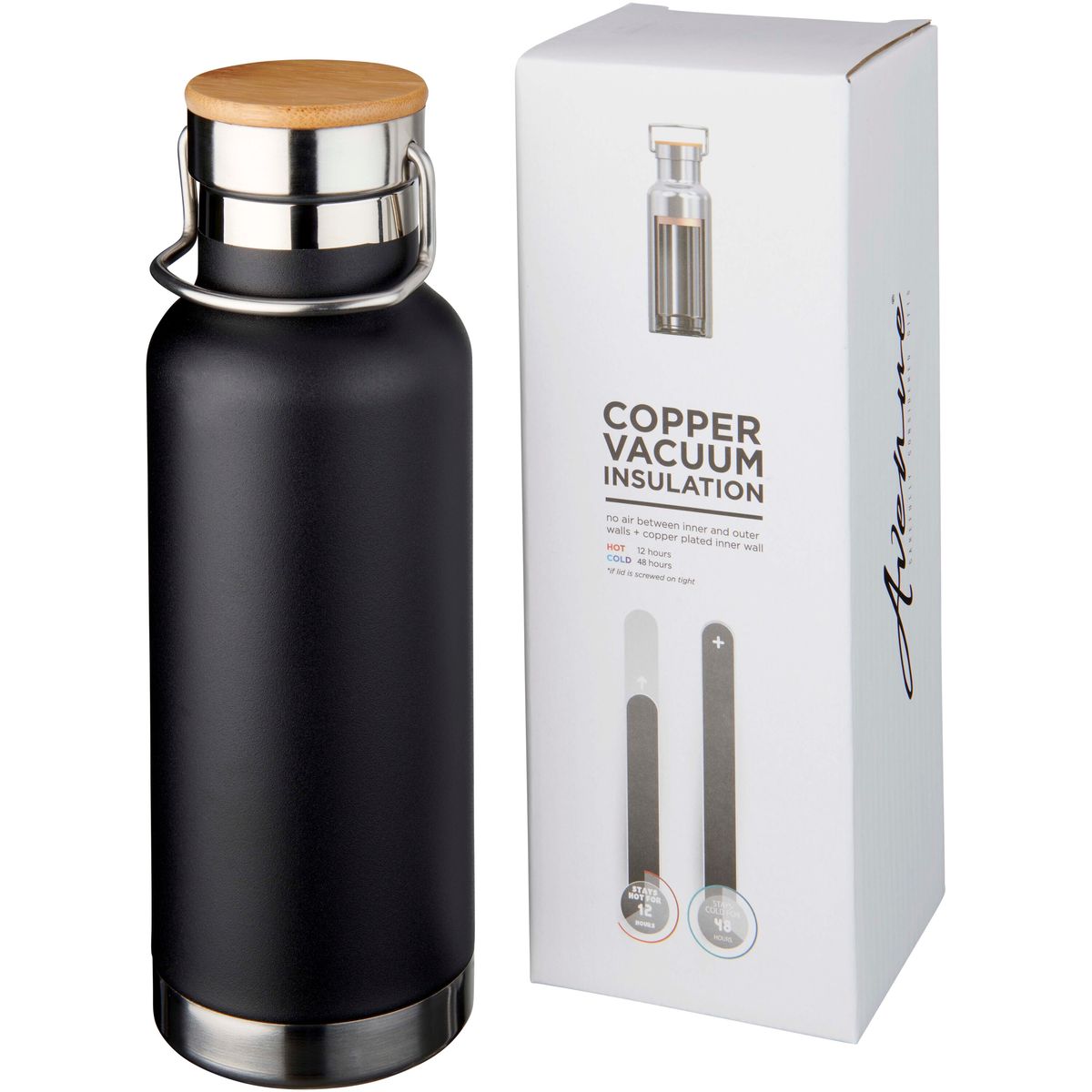 Botellas térmicas de acero inoxidable de 480 ml con aislamiento al vacío de cobre