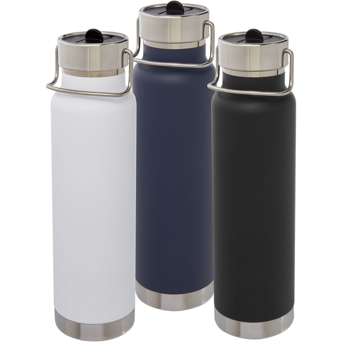 Botellas térmicas de acero inoxidable de 750 ml con aislamiento al vacío de cobre y pajita