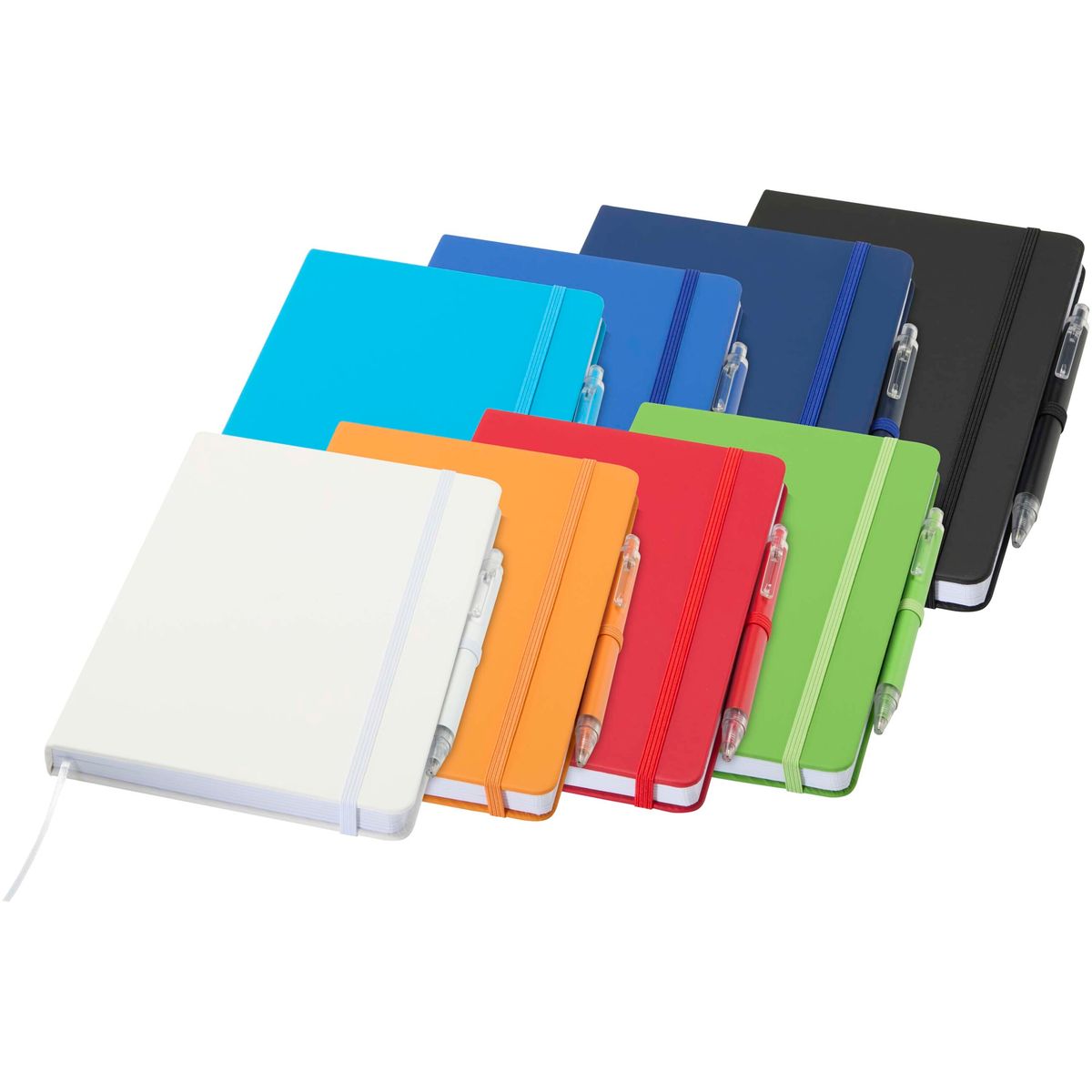 Sets de cuaderno A5 y bolígrafo de aluminio reciclado
