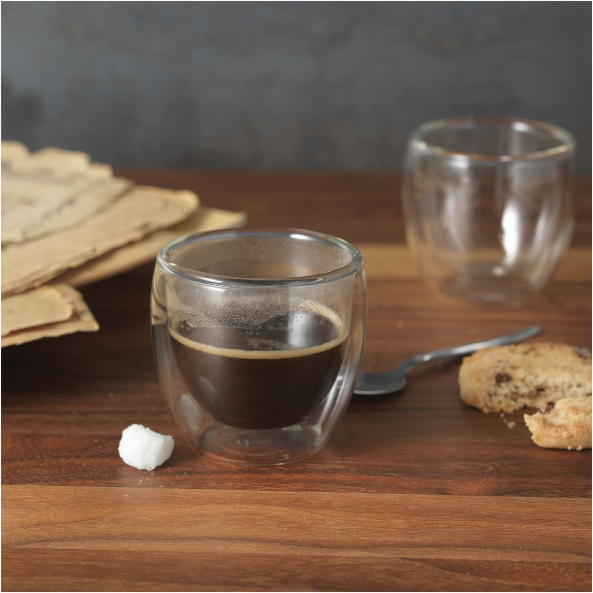 Sets de 2 vasos de espresso de doble pared, 70 ml