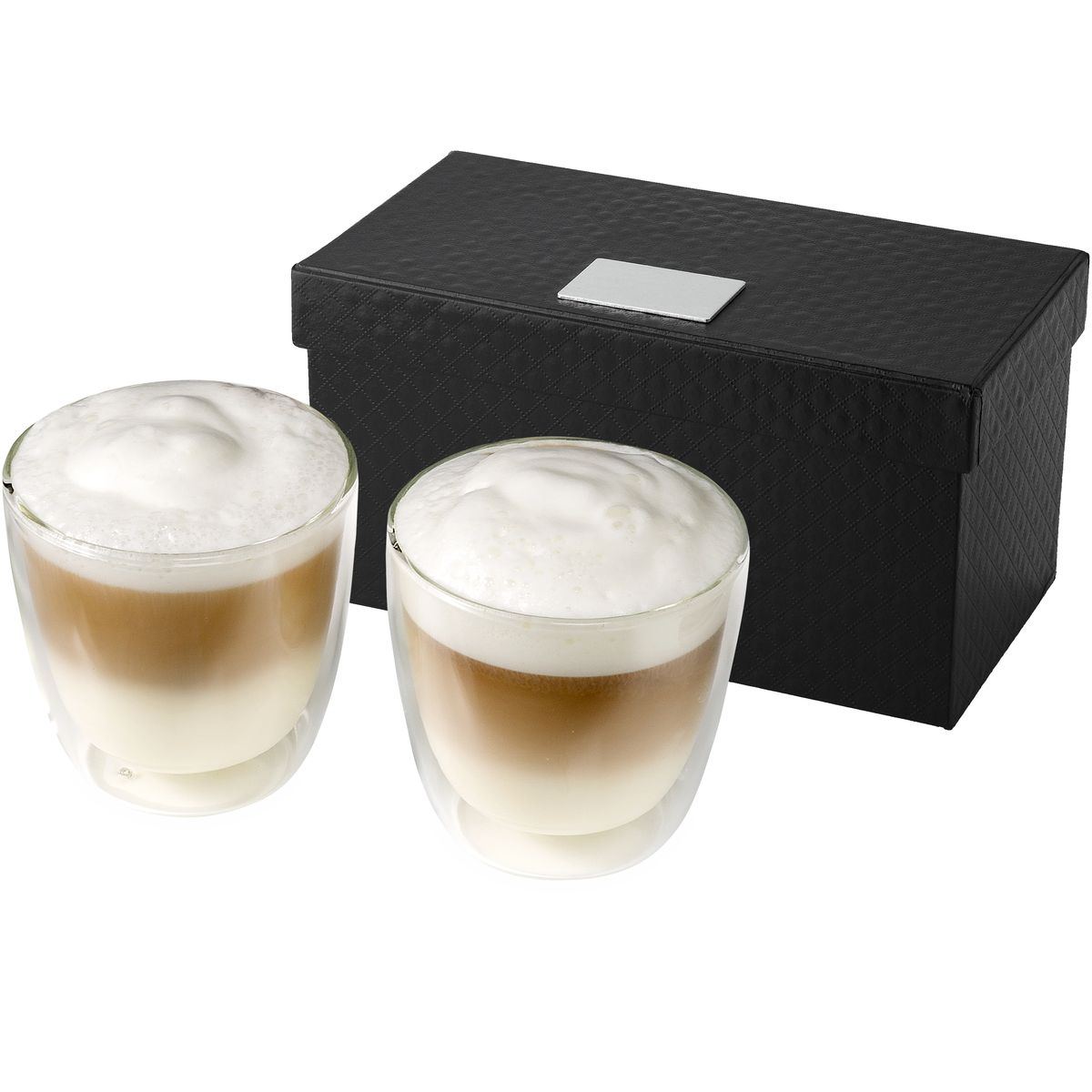 Sets de 2 tazas de café de vidrio de doble pared de 200 ml