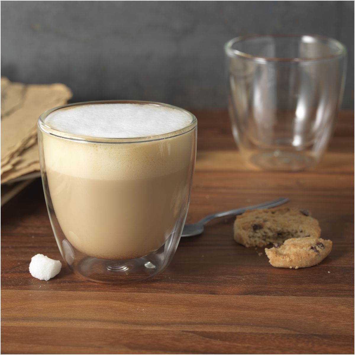 Sets de 2 tazas de café de vidrio de doble pared de 200 ml