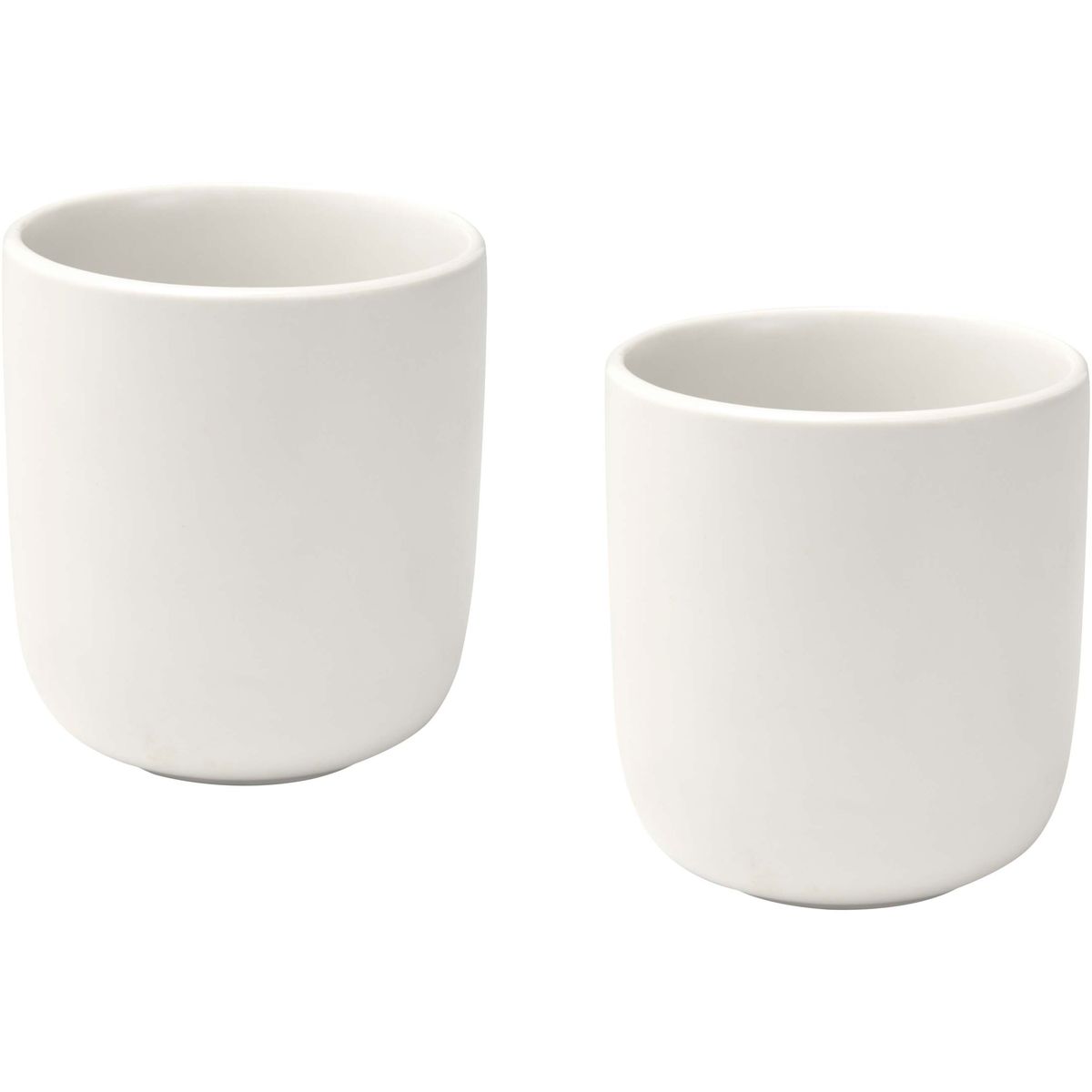 Sets de 2 tazas de cerámica de 200 ml con acabado mate