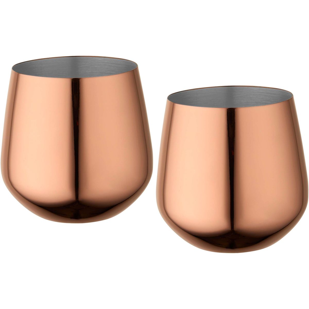 Sets de 2 vasos de acero inoxidable en caja de regalo