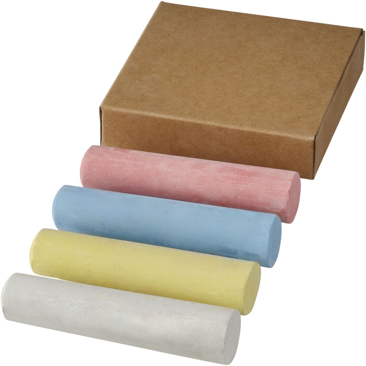 Sets de 4 tizas de colores en cajita de cartón