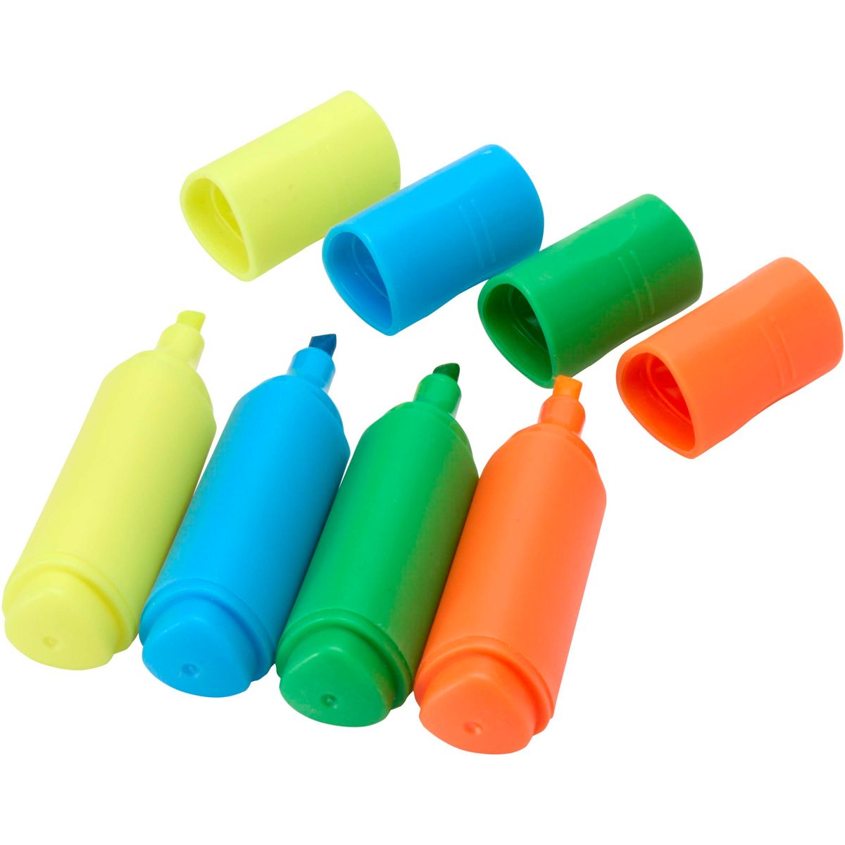 Sets de 4 rotuladores fluorescentes mini de plástico reciclado