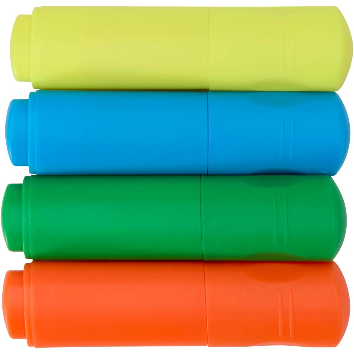 Sets de 4 rotuladores fluorescentes mini de plástico reciclado