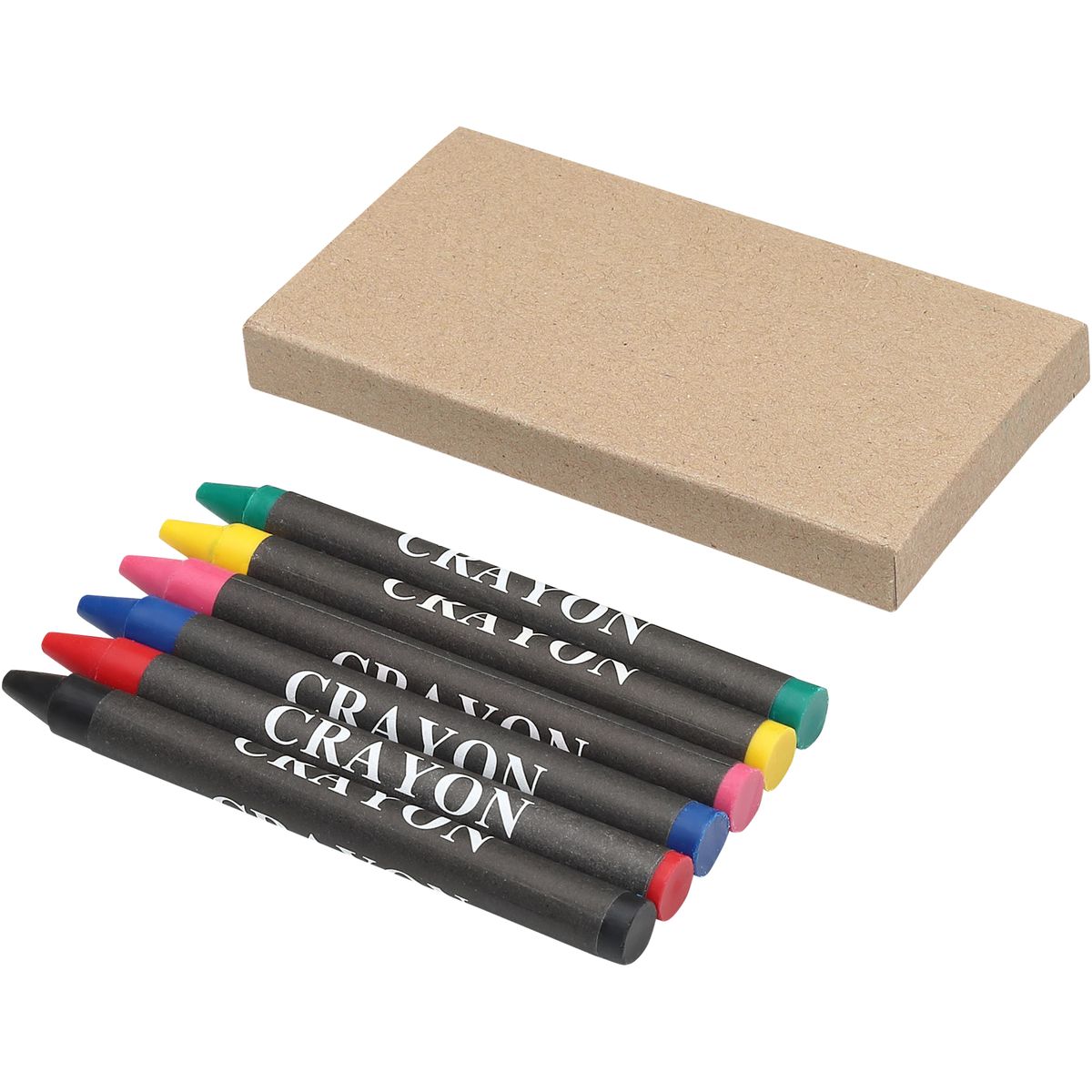 Sets de 6 ceras de colores en cajita de cartón