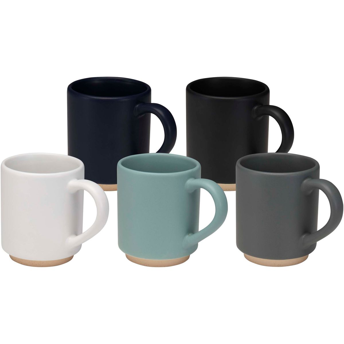 Tazas de cerámica apilables de 180 ml con acabado mate