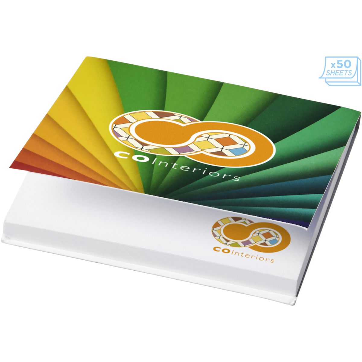 Notas adhesivas de 75 x 75 mm con cubierta blanda