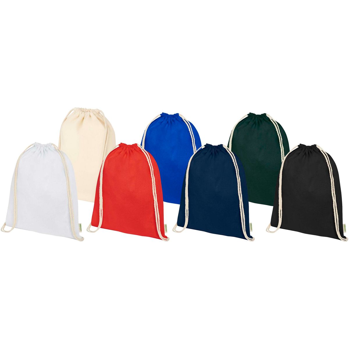 Mochilas de cuerdas de algodón orgánico, 140 g/m², 5 litros