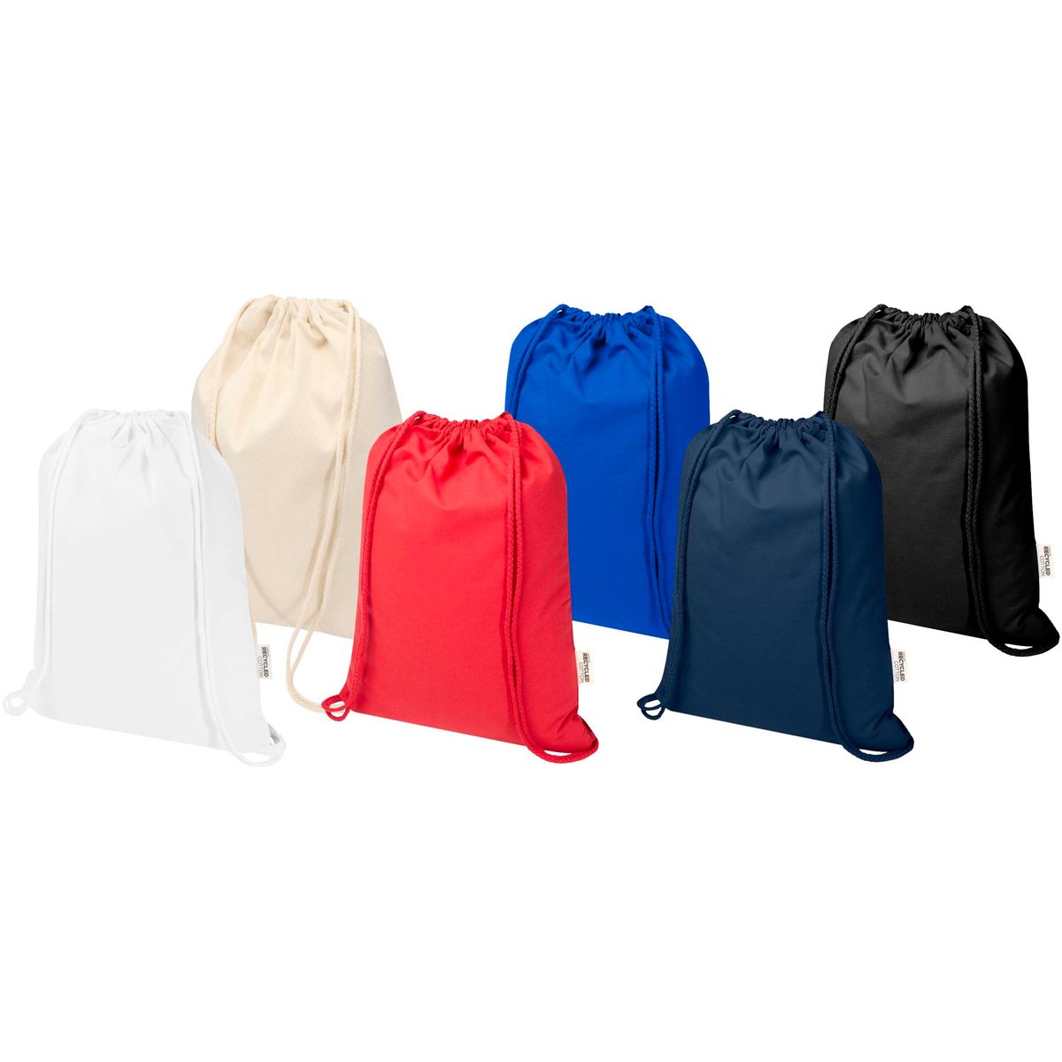 Mochilas de cuerdas de algodón y poliéster reciclados, 180 g/m²