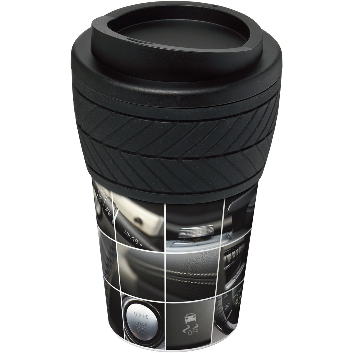 Vasos térmicos de 350 ml con agarre de silicona tipo neumático