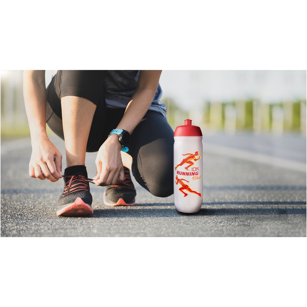 Bidones flexibles transparentes de 750 ml con tapón deportivo