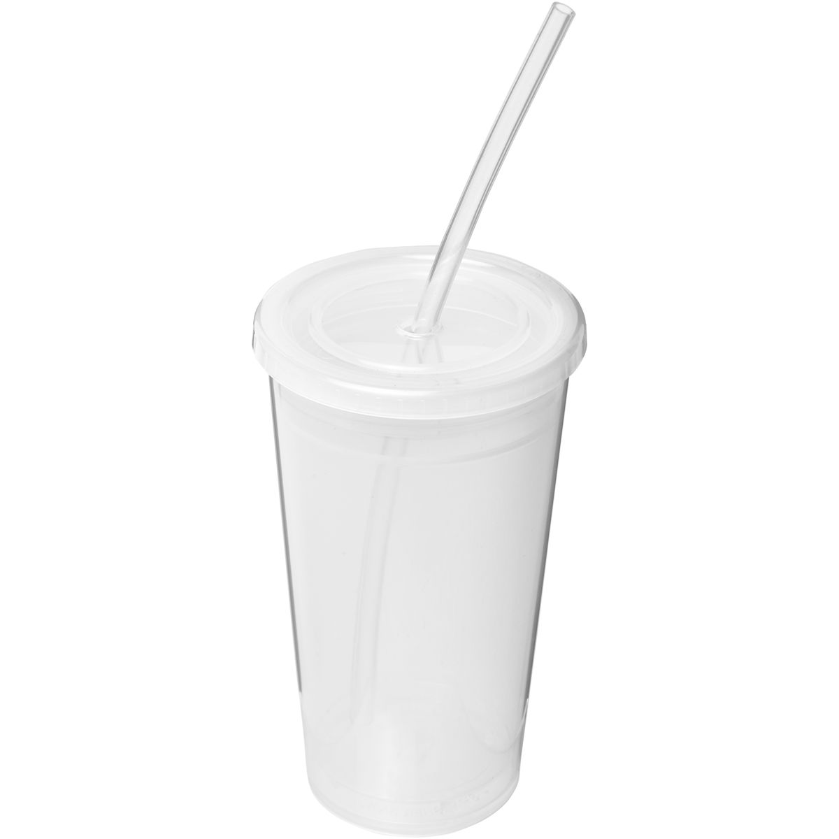 Vasos térmicos de plástico transparente de 350 ml con pajita