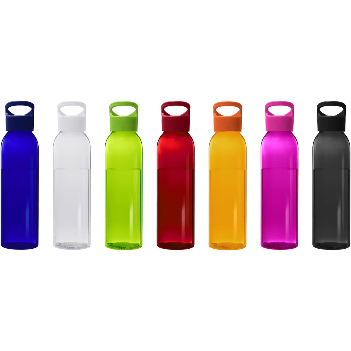 Botellas transparentes de Tritan de 650 ml con asa de transporte