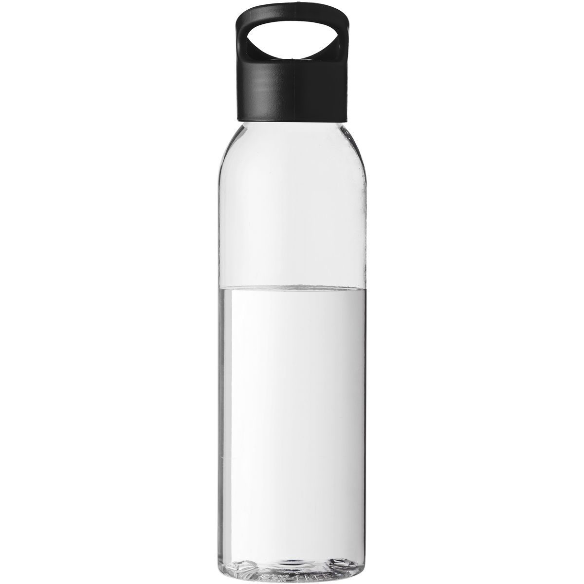Botellas transparentes de Tritan de 650 ml con detalle de color y asa de transporte