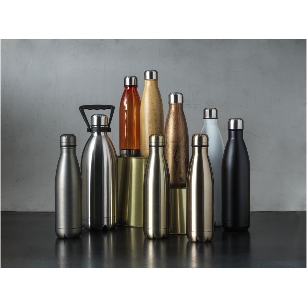 Botellas térmicas de acero inoxidable de 1 litro con aislamiento al vacío