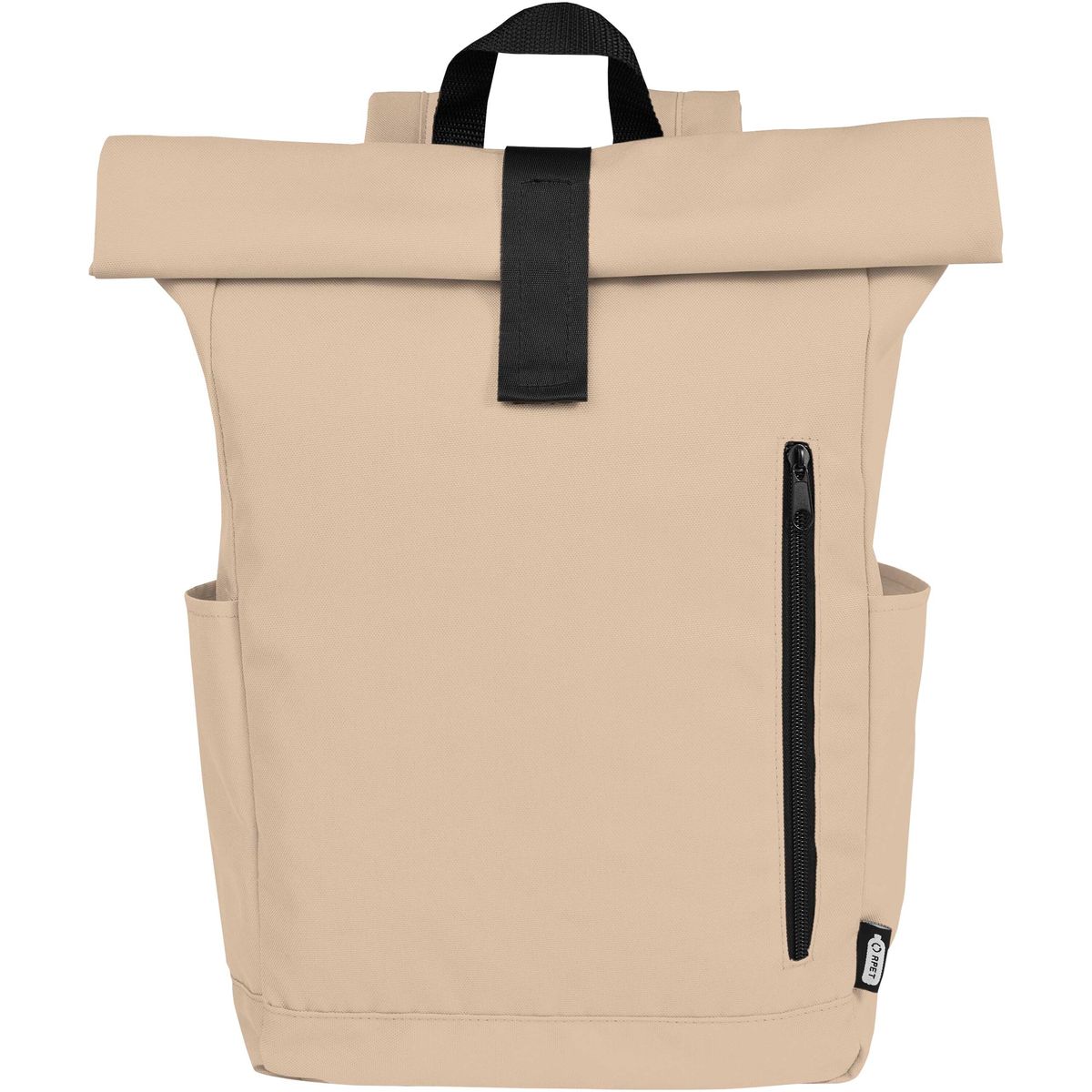 Mochilas recicladas repelentes al agua con cierre enrollable, 15,6 pulgadas, 18 litros