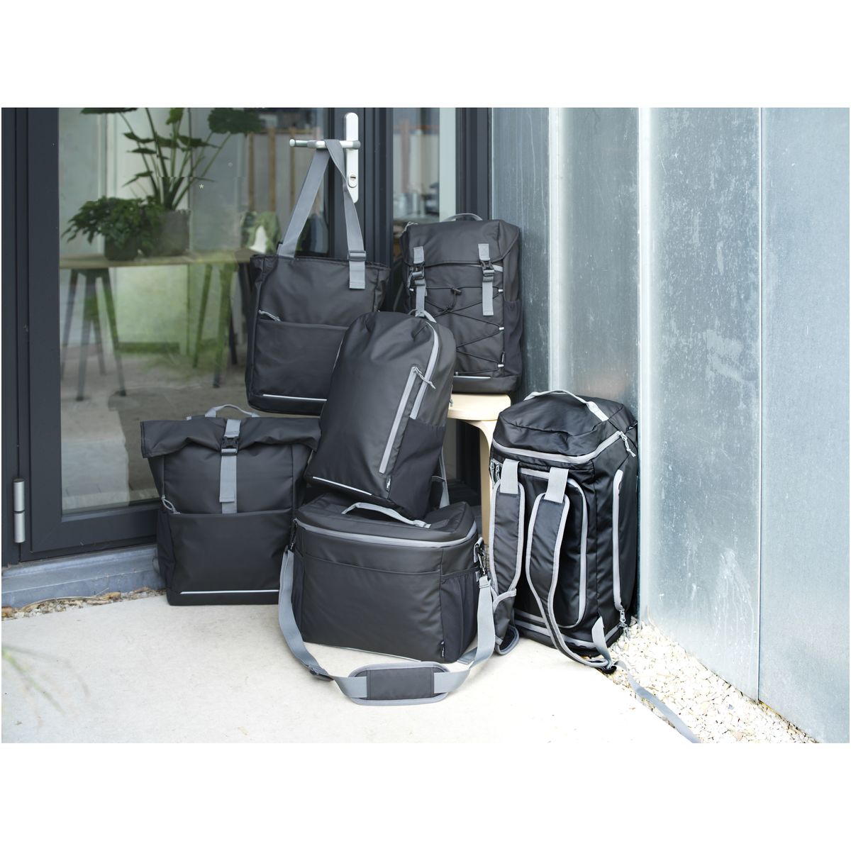 Mochilas para portátil recicladas resistentes al agua de 15 pulgadas, 21 litros