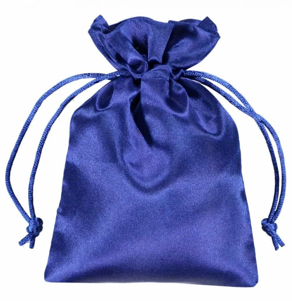 Bolsas de Satén Recicladas Azul 10x15