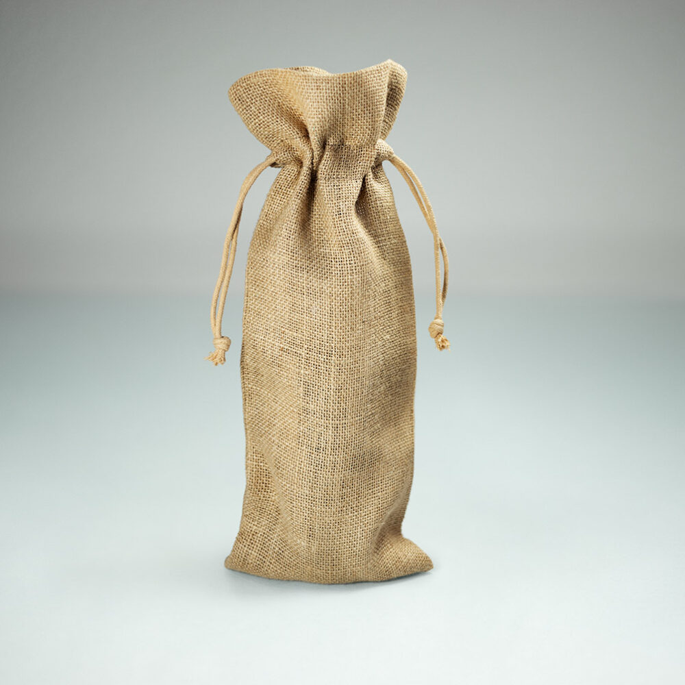 Bolsas Biodegradables de Yute para Botellas de Vino 15x38cm