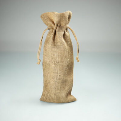 Bolsas Biodegradables de Yute para Botellas de Vino 15x38cm