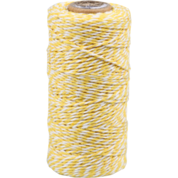 Cordón de Algodón Amarillo-bianco 1,5mm x 100mtr