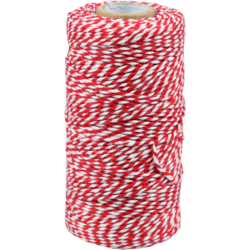 Cordón de Algodón Rojo-blanco 1,5mm x 100mtr